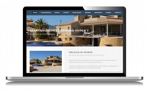 Website voor vakantiehuis