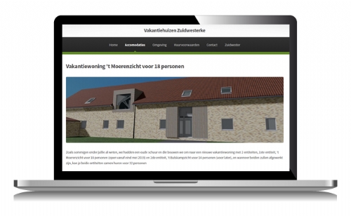 Website voor vakantiewoningen