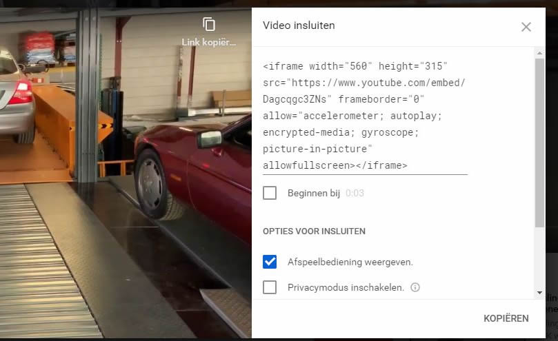 YouTube filmpje insluiten in je website